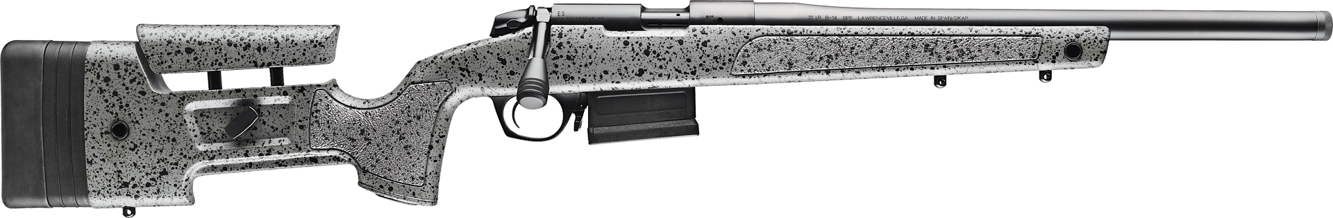 Bergara Rifles B14R001 B-14 Trainer 22 LR 10+1 18" Threaded Barrel Matte Blued Steel Black Fleck Gray Stock