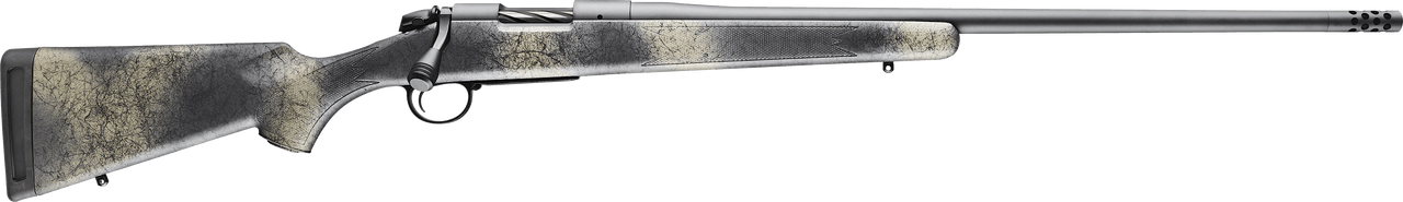 Bergara Rifles B14LM518 B-14 Wilderness Ridge 300 PRC 3+1 24" Threaded Sniper Gray Cerakote Barrel/Rec SoftTouch Woodland Camo Synthetic Stock Omni Muzzle Brake
