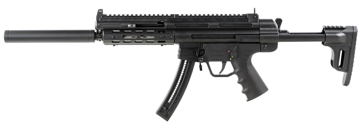 GSG GERGGSG1622ML GSG-16 Full Size 22 LR 22+1 16.25 Black Black Polymer Receiver Black Collapsible w/Storage Compartment Stock Right Hand" - Image 2