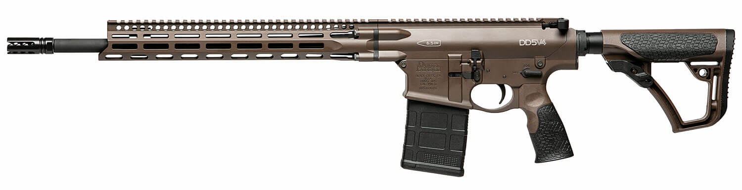 Daniel Defense 0215820057047 DD5 V4 Gen II 6.5 Creedmoor 18" 20+1 Mil-Spec Brown Cerakote Black 6 Position w/SoftTouch Overmolding Stock MLOK - Image 2