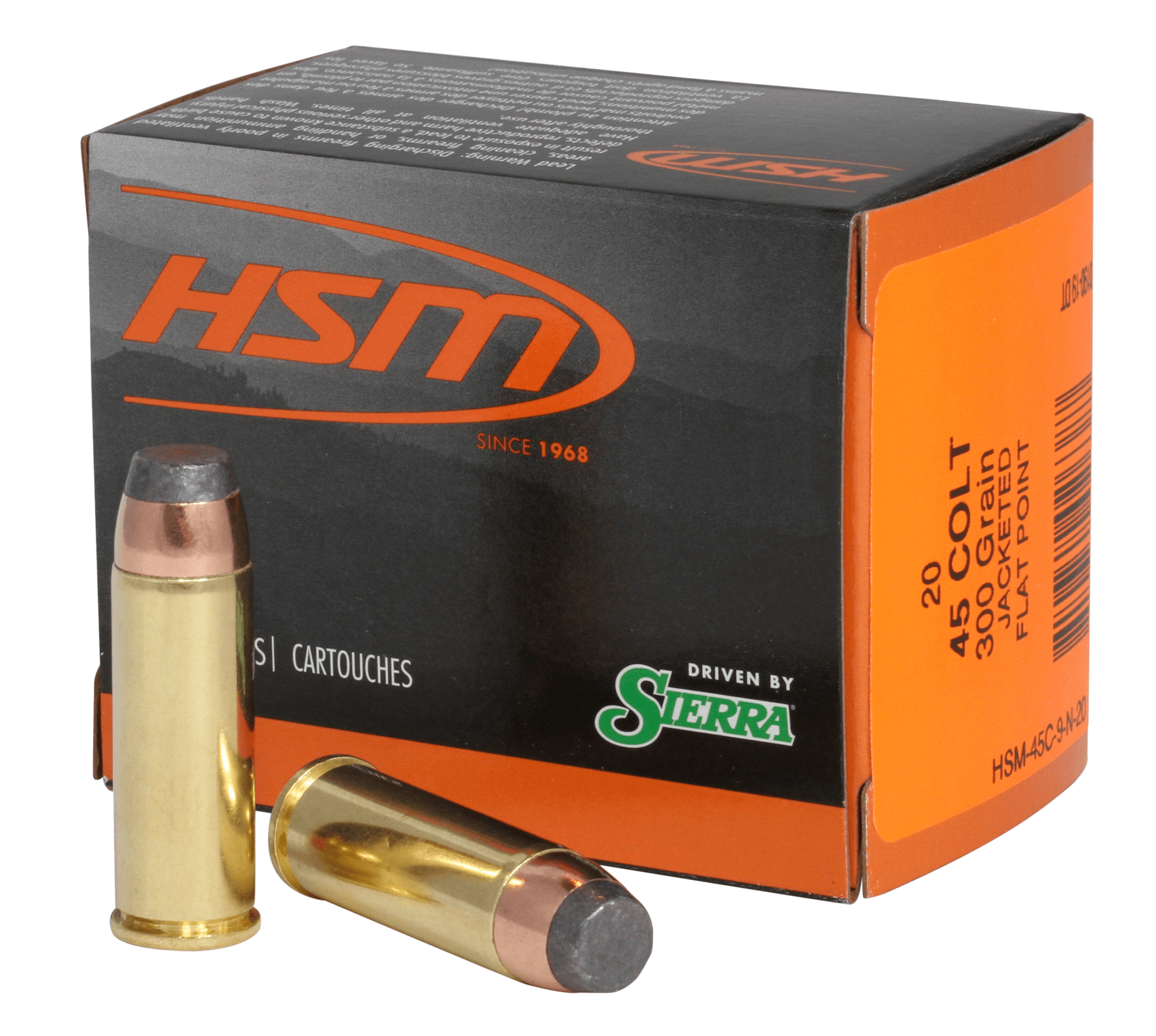 HSM 45C9N20 Pro Pistol 45 Colt 300 gr Jacketed Soft Point 20rd Box