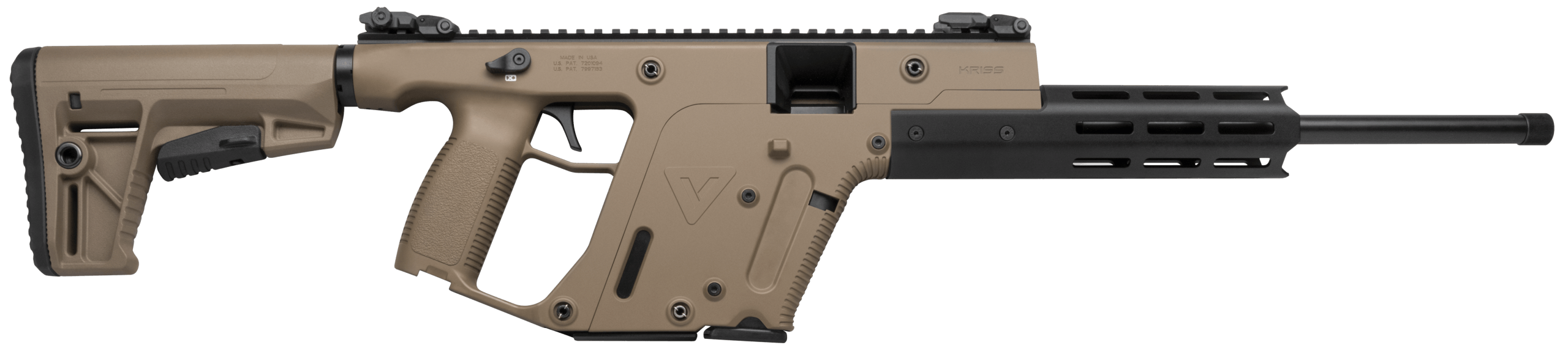 Kriss USA KV22CFD00 Vector 22 Gen II CRB Full Size 22 LR 10+1 16" Black Chrome Moly Barrel Flat Dark Earth Cerakote Aluminum Receiver Flat Dark Earth 6 Position Stock Right Hand