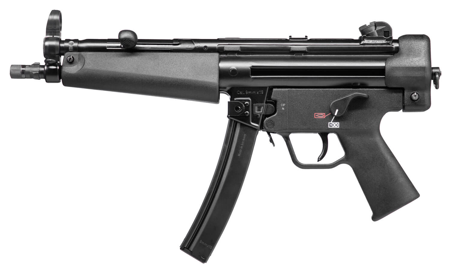 HK 81000477 SP5 9mm Luger 30+1 8.86" Black Steel Barrel Black Aluminum Receiver Black Polymer Grips - Image 2