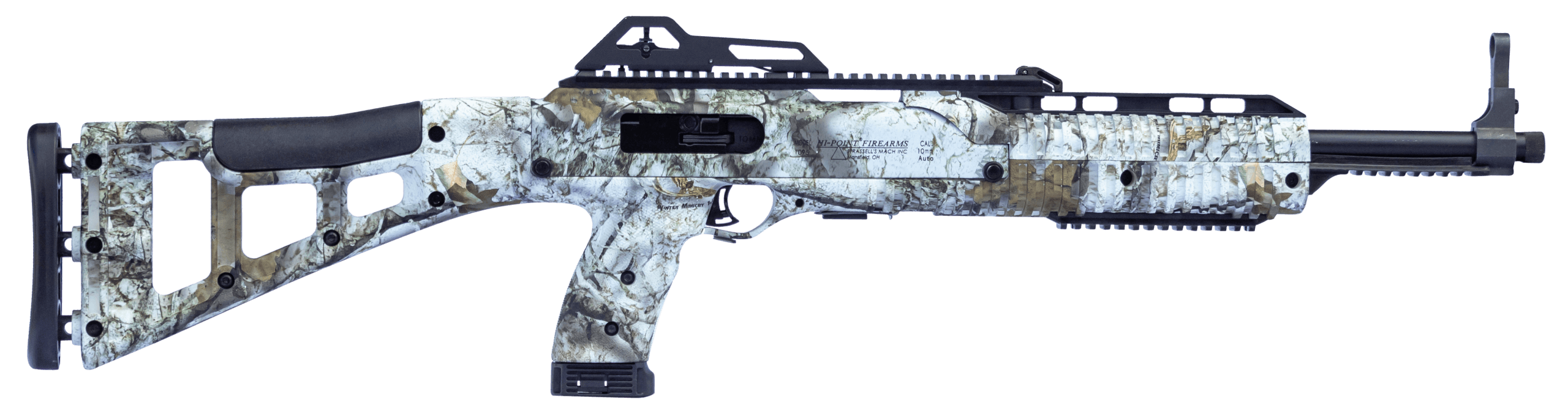Hi-Point 1095TAMWM 1095TS Carbine 10mm Auto 17.50" 10+1 Mothwing Winter Mimicry All Weather Skeletonized Stock Mothwing Winter Mimicry Polymer Grip Right Hand