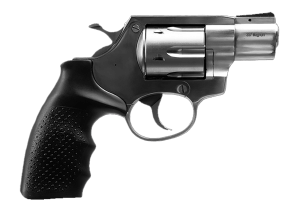Rock Island 3520S AL3.1 357 Mag Caliber with 2" Barrel 6rd Capacity Cylinder Overall Stainless Steel Finish & Finger Grooved Black Rubber Grip