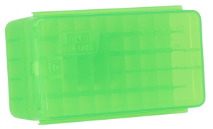 MTM Case-Gard P50SS9M16 Side-Slide Ammo Box Multi-Caliber Handgun Clear Green Plastic 50rd