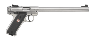 Ruger 40174 Mark IV Target 22 LR 10+1 10" Overall Satin Stainless Steel Bull Barrel  Slide & Satin Aluminum Frame  Black Checkered Polymer Grips