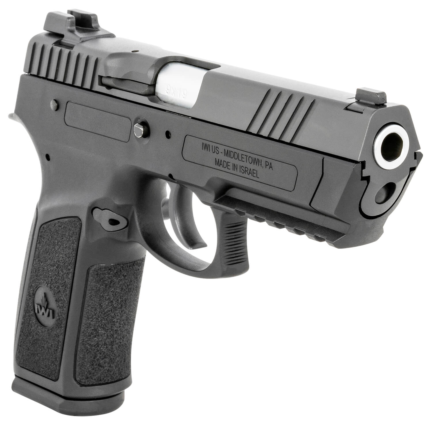 IWI US J941PL9II Jericho 941 Enhanced 9mm Luger 16+1 4.40" Polygonal Rifled Barrel Black Serrated Steel Slide Black Polymer Frame w/Picatinny Rail Black Textured Grip Manual Thumb Safety Right Hand - Image 3
