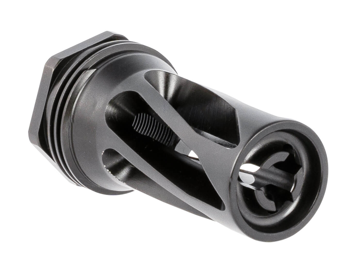Huxwrx 1677 QD 556 Flash Hider Black with 1/2"-28 tpi Threads 2.30" OAL & 1.20" Diameter for 5.56x45mm NATO AR-Platform - Image 2