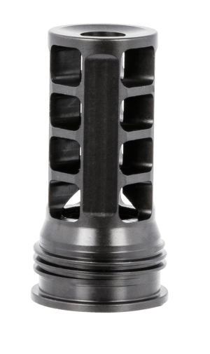 Huxwrx 1598 QD 338 Muzzle Brake Black with 3/4"-24 tpi Threads & 2.30" OAL for 338 Cal AR-Platform