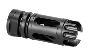 Griffin Armament XHP556FC Gate-LOK Flash Comp Black Nitride 17-4 Stainless Steel with 1/2"-28 tpi Threads  2.21" OAL & .863" Diameter for 5.56x45mm NATO  M4SD  M4SDK  M4SD2 & 30SD Series Silencers