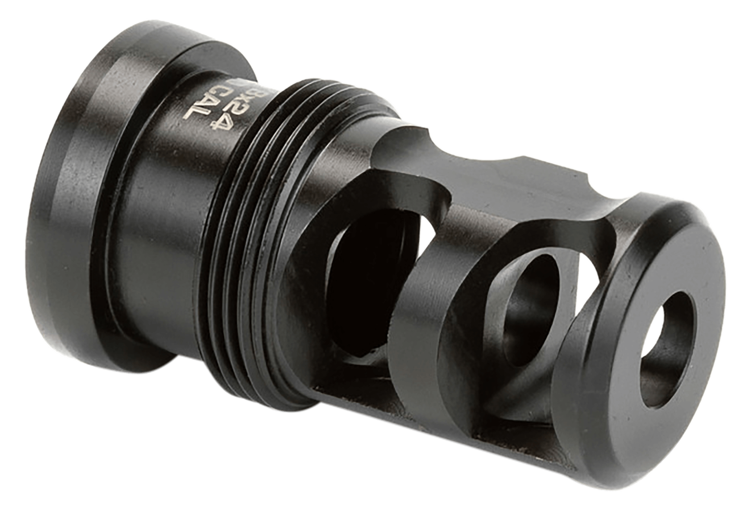 Griffin Armament TMPB30C5824 Paladin 2 Port Taper Mount Black Melonite QPQ 17-4 Stainless Steel with 5/8"-24 tpi Threads 1.88" OAL & 1.07" Diameter for 30 Cal