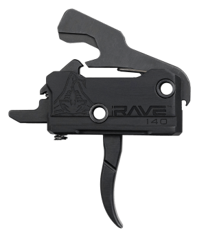 Rise Armament T017BLK RA-140 Super Sporting Single-Stage Curved Trigger with 3.50 lbs Draw Weight & Black Hardcoat Anodized Finish for AR-Platform Right