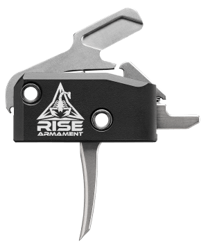 Rise Armament RA434SLVRAWP RA-434 High Performance Single-Stage Flat Trigger with 3.50 lbs Draw Weight & Black/Silver Finish for AR-Platform