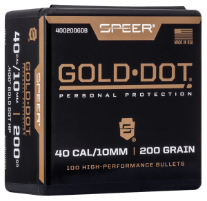 Speer 400200DGB Gold Dot 10mm Auto .400 200 gr Hollow Point (HP)