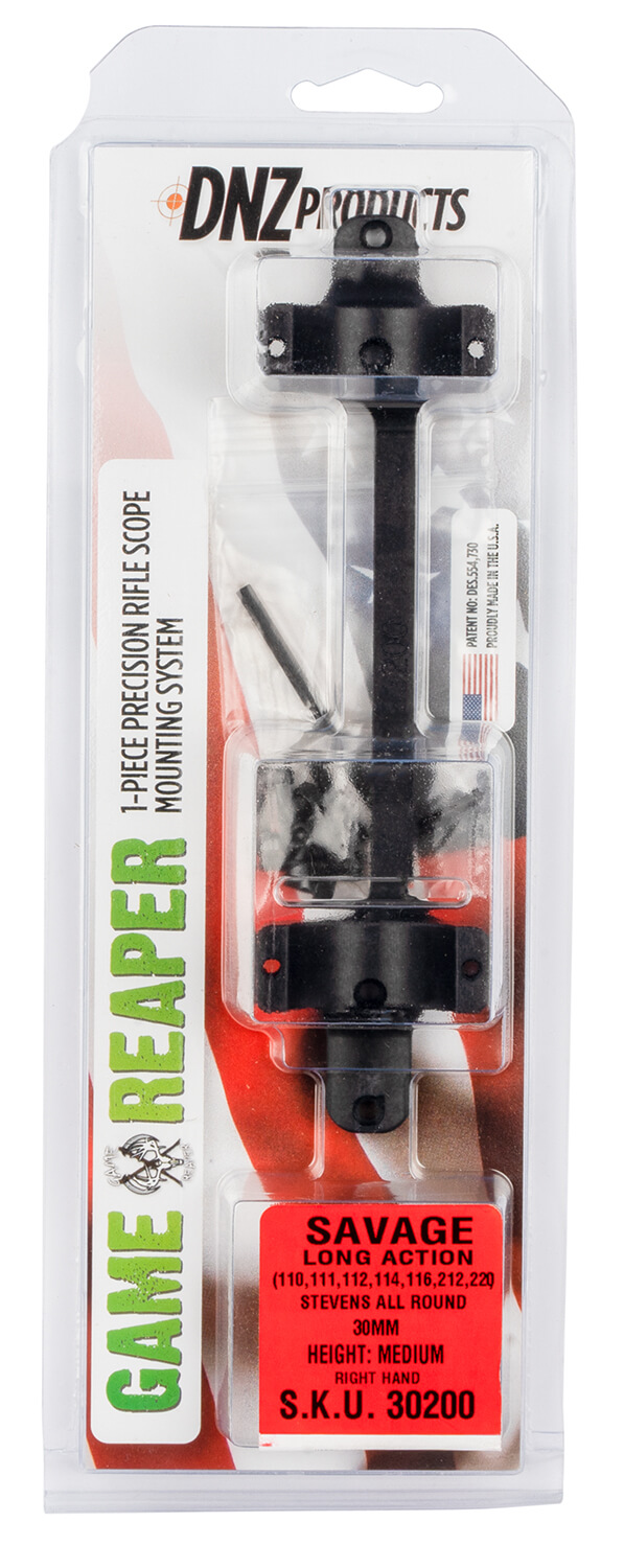 DNZ 30200 Game Reaper-Savage Scope Mount/Ring Combo Matte Black 30mm - Image 2
