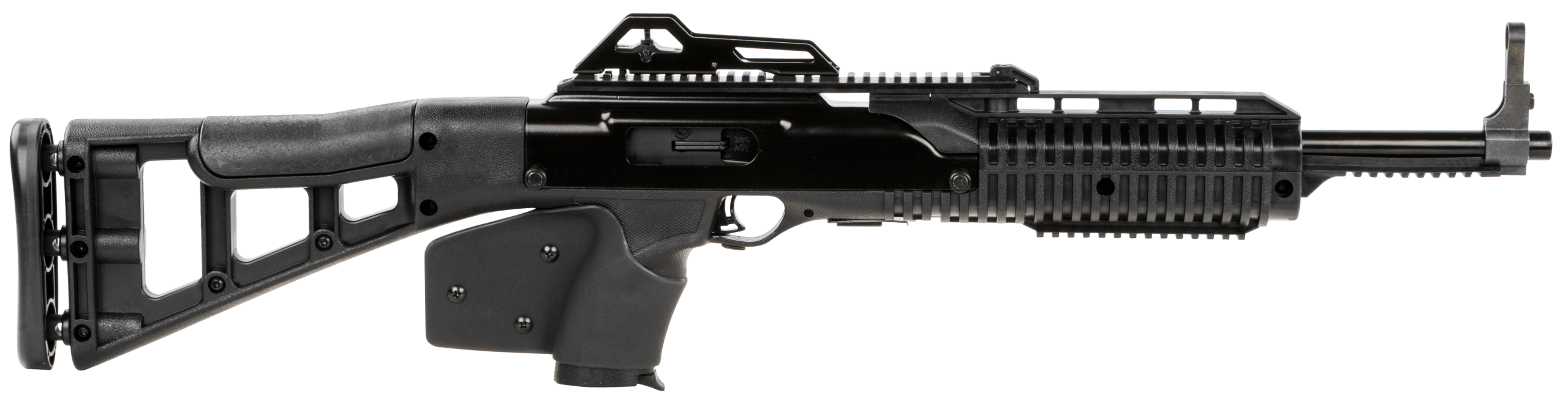 Hi-Point 3895TSCA 3895TS Carbine *CA Compliant 380 ACP Caliber with 16.50" Barrel 10+1 Capacity Black Metal Finish Black All Weather Skeletonized Stock & Black California Paddle Grip Right Hand