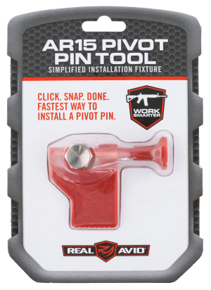 Real Avid AVAR15PPT Pivot Pin Tool Red Polymer Rifle for AR-15 Includes Detent Plunger Large Pin & Install Tool