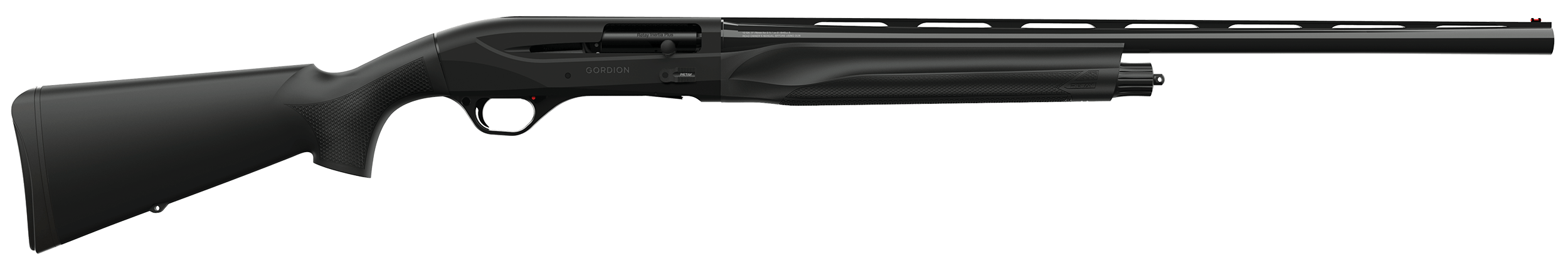 Retay USA GORBLK28 Gordion Waterfowl Inertia Plus 12 Gauge 4+1 (2.75") 3" 28" Deep Bore Drilled Barrel Matte Black Anodized Metal Finish Synthetic Stock w/Integrated Sling Swivel Mount TruGlo Red Fiber Optic Front Sight