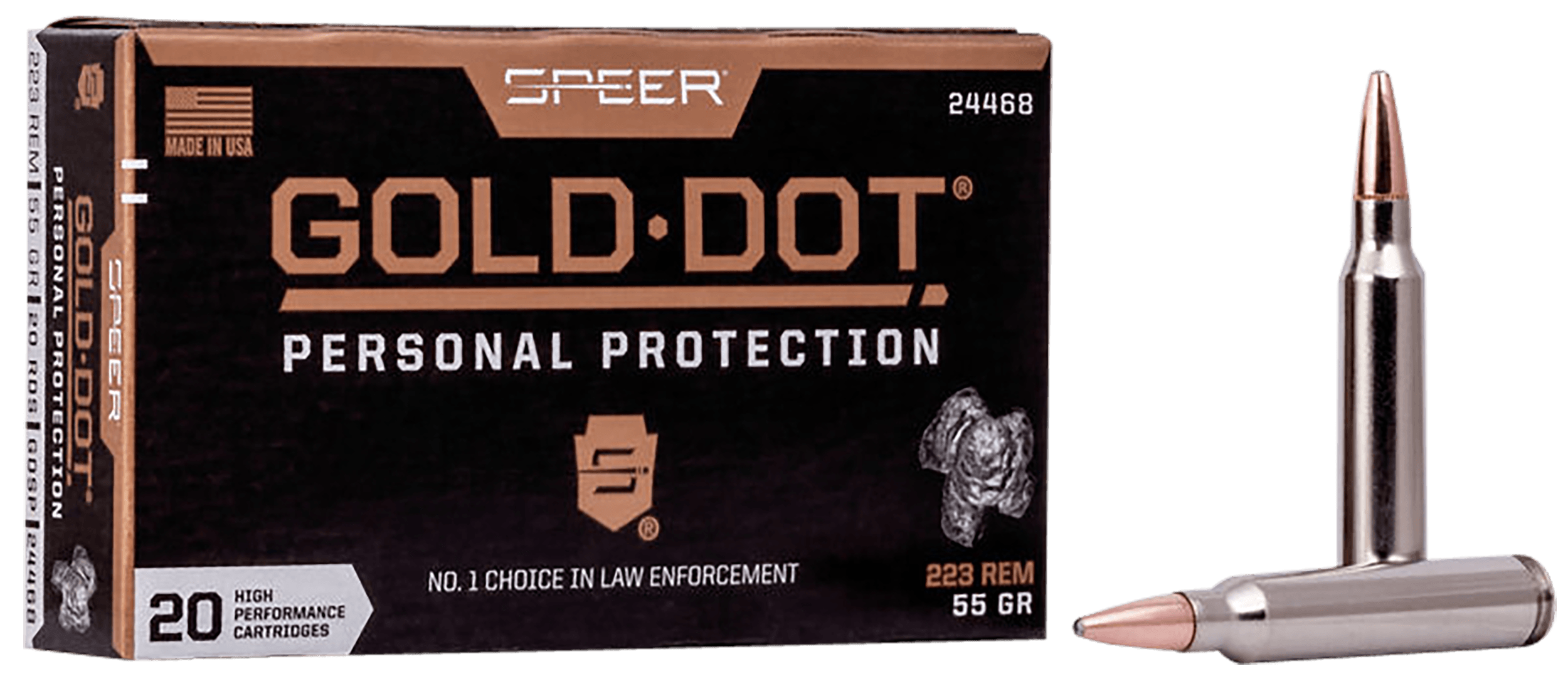 Speer 24468 Gold Dot Personal Protection 223 Rem 55 gr Soft Point 20rd Box