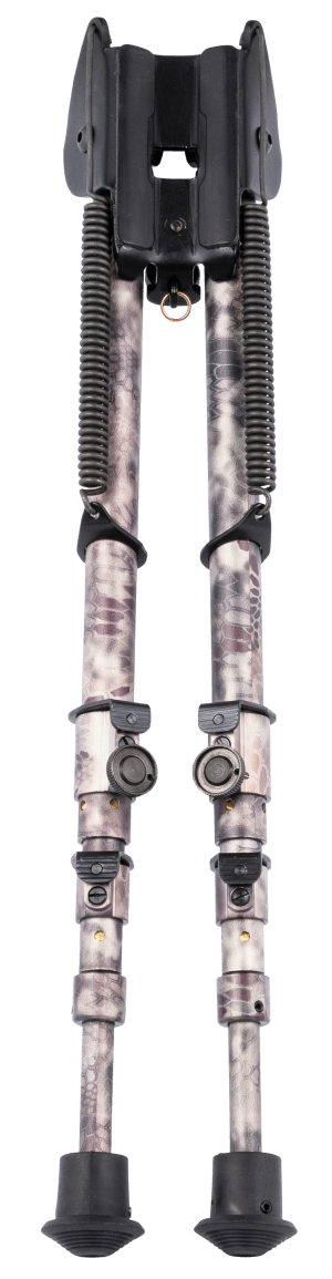 Harris Bipods 25C Non-Swivel 25C Swivel Stud 13.50"-27" Kryptek Highlander Steel/Aluminum Rubber Feet
