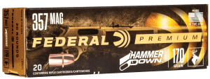 Federal LG3571 Premium HammerDown 357 Mag 170gr Bonded Hollow Point 20rd Box