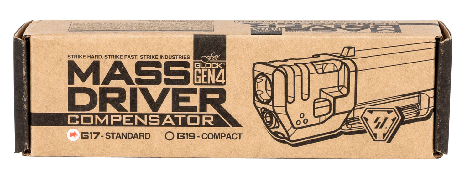 Strike Industries G4MDCOMPS Mass Driver Compensator Black Aluminum with 1.41" OAL for 9mm Luger Glock 17 Gen4 - Image 2