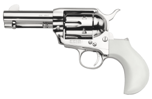 Taylors & Company 200073 1873 Cattleman 357 Mag Caliber with 3.50" Barrel  6rd Capacity Cylinder  Overall Nickel-Plated Finish Steel & Ivory Birdshead Synthetic Grip