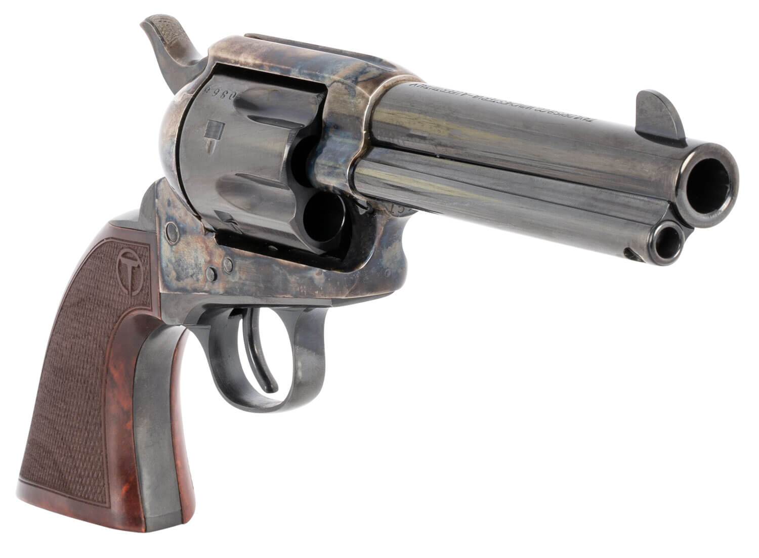Taylors & Company 550812 Smoke Wagon 45 Colt (LC) Caliber with 4.75" Blued Finish Barrel 6rd Capacity Blued Finish Cylinder Color Case Hardened Finish Steel Frame & Checkered Walnut Grip - Image 3