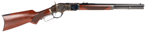 Taylors & Company 550202DE 1873 357 Mag Caliber with 10+1 Capacity 18" Blued Half Octagon Barrel Color Case Hardened Metal Finish Walnut Fixed Pistol Grip Stock & Taylor Tuned Polished Right Hand (Full Size)
