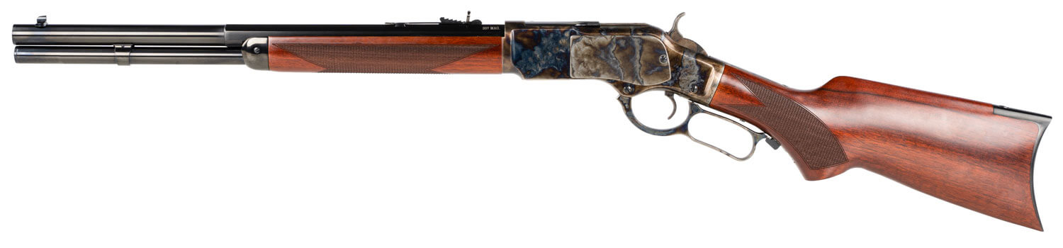 Taylors & Company 550202DE 1873 357 Mag Caliber with 10+1 Capacity 18" Blued Half Octagon Barrel Color Case Hardened Metal Finish Walnut Fixed Pistol Grip Stock & Taylor Tuned Polished Right Hand (Full Size) - Image 2