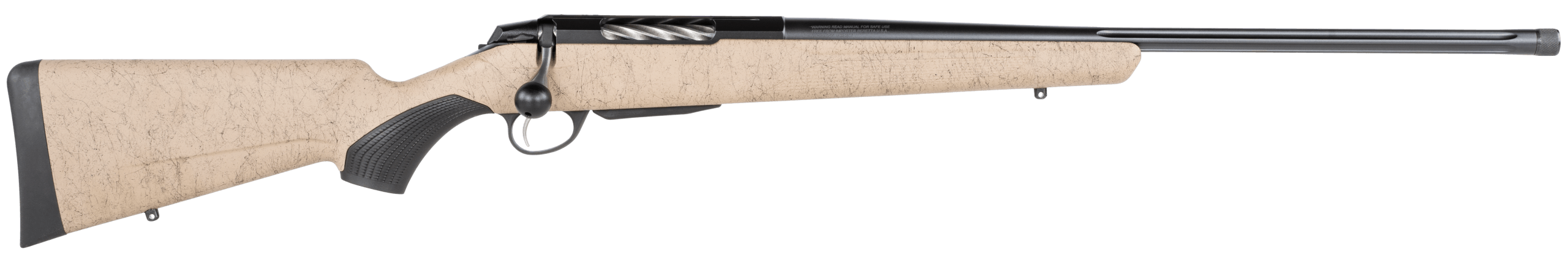 Tikka JRTXRT316 T3x Lite Full Size 308 Win 3+1 22.40" Black Fluted Threaded Barrel Drilled & Tapped Steel Receiver Black Webbed Tan Roughtech Synthetic Stock Black Interchangeable Backstrap Grip