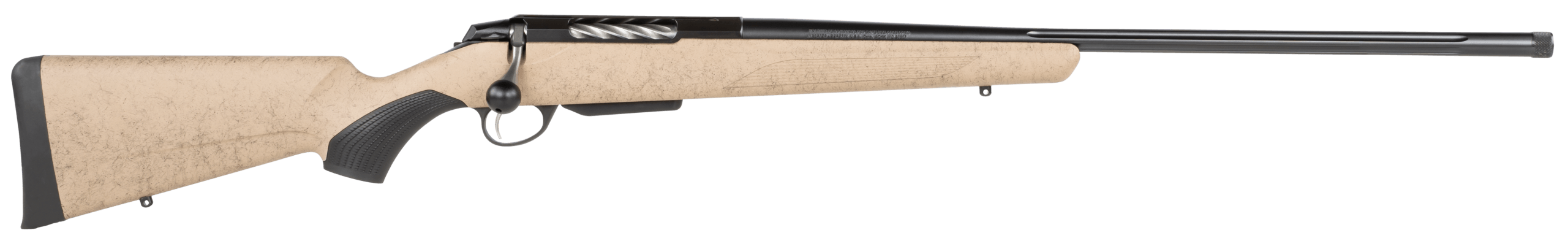Tikka JRTXRT341 T3x Lite Full Size 300 WSM 3+1 24.30" Black Fluted Threaded Barrel Black Drilled & Tapped Steel Receiver Black Webbed Tan Roughtech Synthetic Stock Black Interchangeable Backstrap Grip