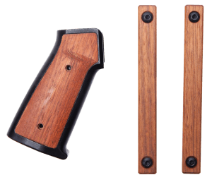 Sharps Bros SBARG01 AR-15 Grip Set Black Cerakote 6061-T6 Aluminum Frame w/Brazilian Cherry Inserts