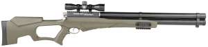 Umarex USA 2252660 Air Saber Combo PCP Umarex Straight Flight Technology Arrows 1 Shot  Black Barrel  Black Receiver  Green Fixed Thumbhole Stock  Scope Axeon Optics 4x32mm