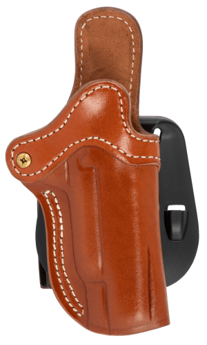 1791 Gunleather ORPDH1CBRR BH1 Optic Ready Size 01 OWB Style made of Leather with Classic Brown Finish Adjustable Cant & Paddle Mount Type fits 4-5" Barrel 1911 for Right Hand
