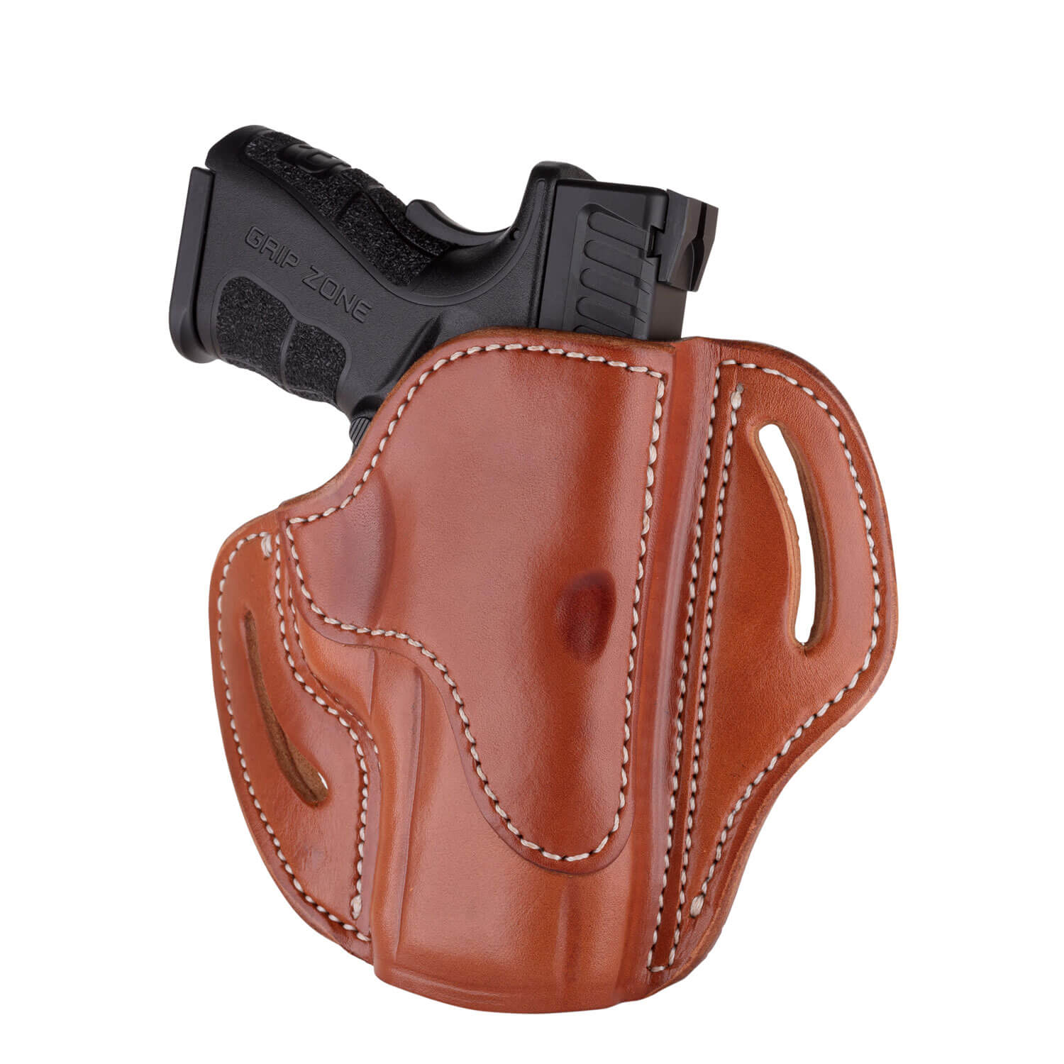 1791 Gunleather ORBH24SCBRR BH2.4S Optic Ready OWB Size 2.4S Classic Brown Leather Belt Slide Fits FN 509 Fits HK VP9SK Right Hand - Image 2