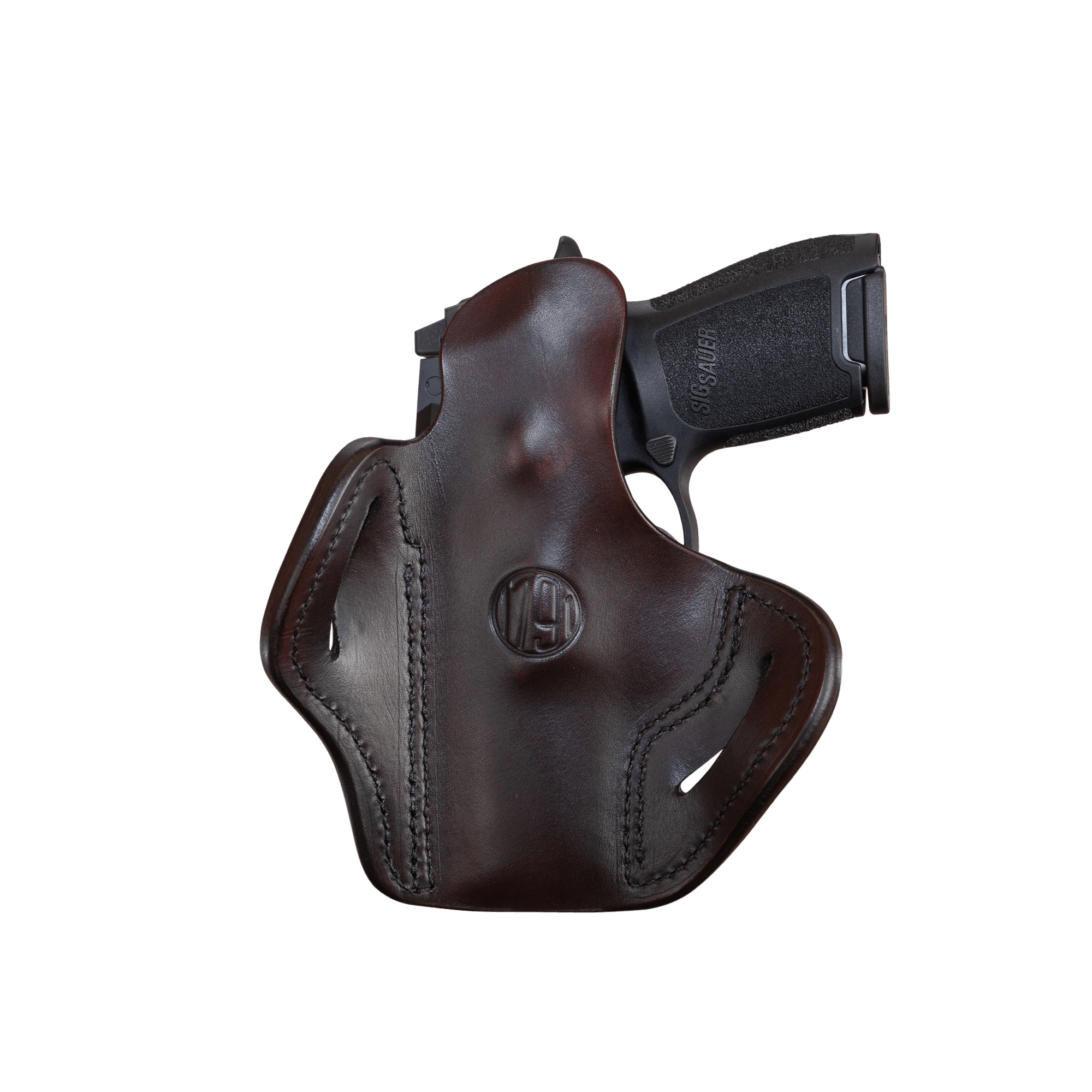 1791 Gunleather ORBH24SSBRR BH2.4S Optic Ready OWB Size 2.4S Signature Brown Leather Belt Slide Fits FN 509/HK VP9SK Right Hand