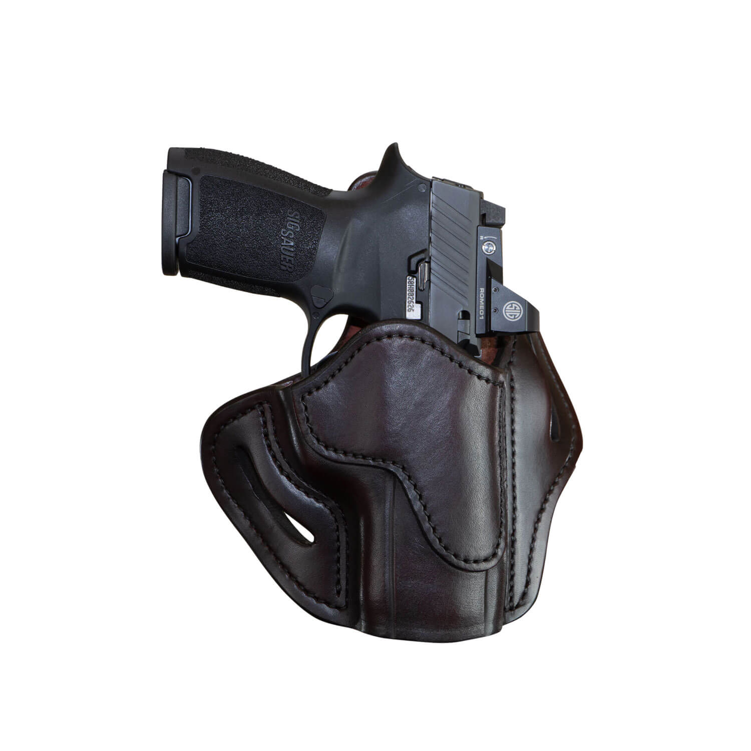 1791 Gunleather ORBH24SSBRR BH2.4S Optic Ready OWB Size 2.4S Signature Brown Leather Belt Slide Fits FN 509/HK VP9SK Right Hand - Image 2