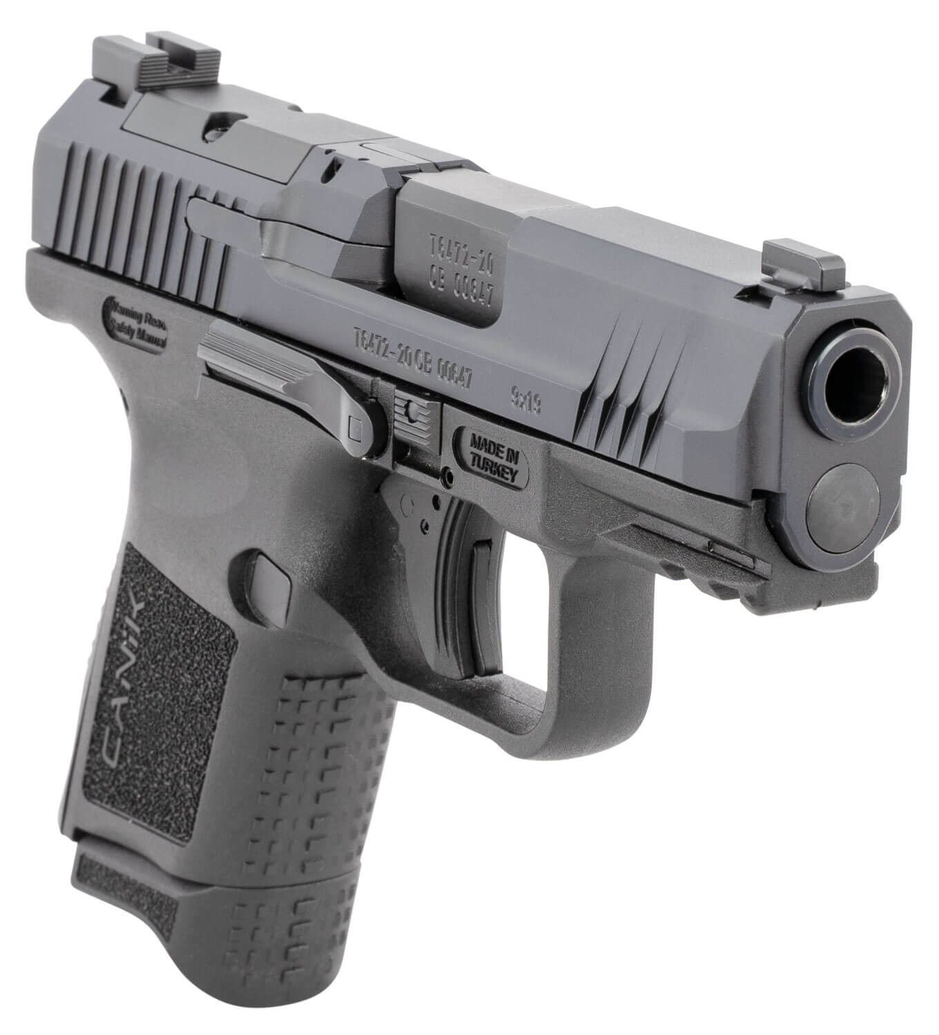 Canik HG5643N TP9 Elite Sub-Compact 9mm Luger 15+1/12+1 3.60" Black Nitride Match Grade Barrel Optic Ready/Serrated Steel Slide & Black Polymer Frame w/Picatinny Rail Black Interchangeable Backstrap Grip - Image 3