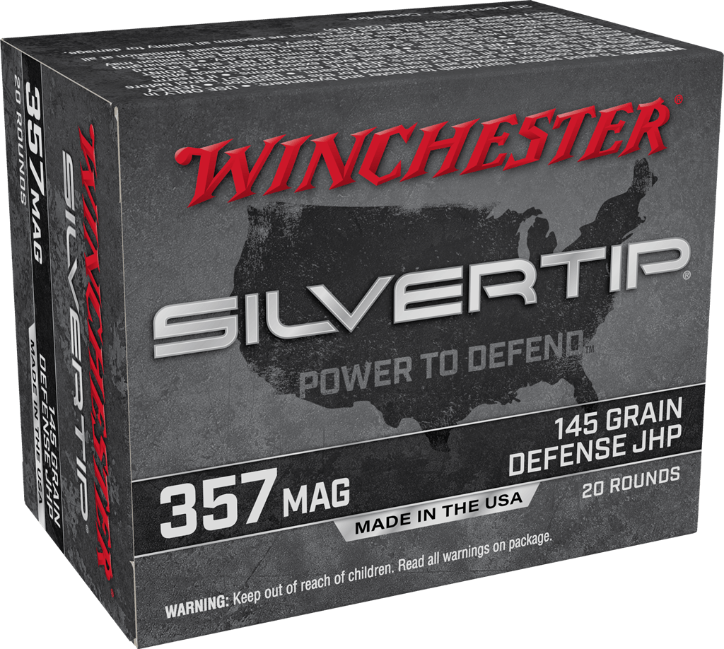 Winchester Ammo W357ST Silvertip 357 Mag 145 gr Silvertip Jacket Hollow Point 20rd Box