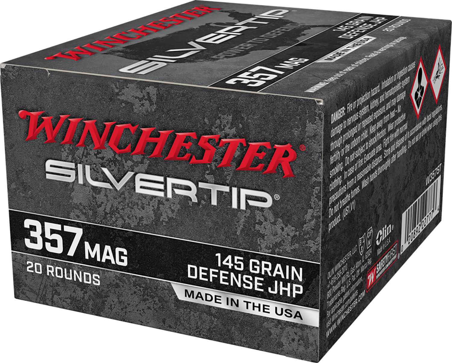 Winchester Ammo W357ST Silvertip 357 Mag 145 gr Silvertip Jacket Hollow Point 20rd Box - Image 2