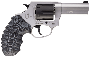 Taurus 285635NSVZ 856 Defender 38 Special +P Caliber with 3" Matte Stainless Finish Barrel  6rd Capacity Matte Black Finish Cylinder  Matte Finish Stainless Steel Frame  Black/Gray VZ Grip & Night Front Sight