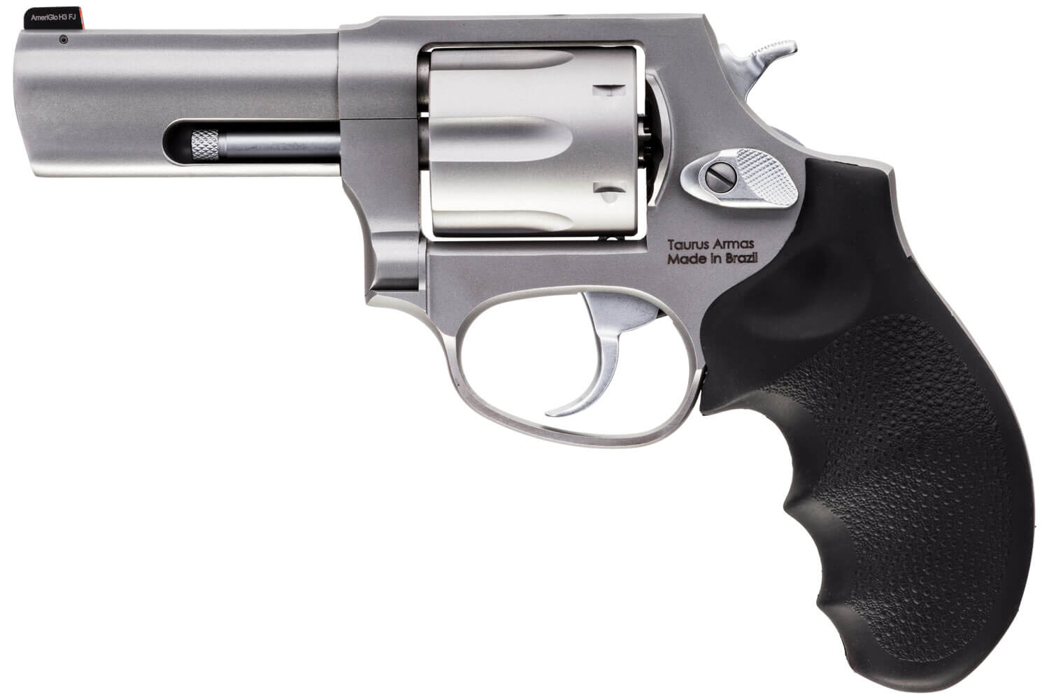 Taurus 285639NS 856 Defender 38 Special +P Caliber with 3" Barrel 6rd Capacity Cylinder Overall Matte Finish Stainless Steel Finger Grooved Black Hogue Rubber Grip & Night Front Sight - Image 2
