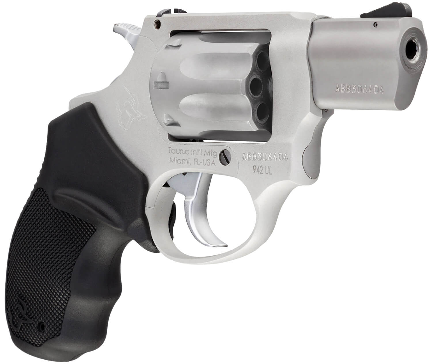 Taurus 2942029UL 942 Ultra-Lite 22 LR 8rd 2" Matte Stainless Finish Barrel Matte Stainless Finish Cylinder Stainless Anodized Finish Aluminum Frame & Finger Grooved Black Polymer Grip - Image 3