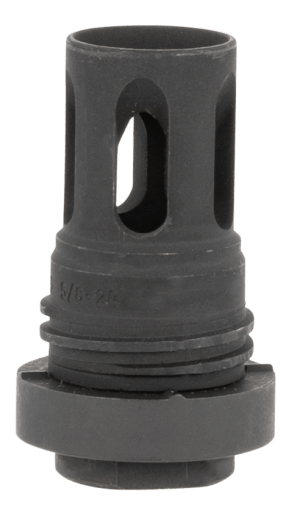 Yankee Hill 431524A Mini QD Flash Hider Black Phosphate Steel with 5/8"-24 tpi Threads & 2.13" OAL for 5.56x45mm NATO AR-Platform