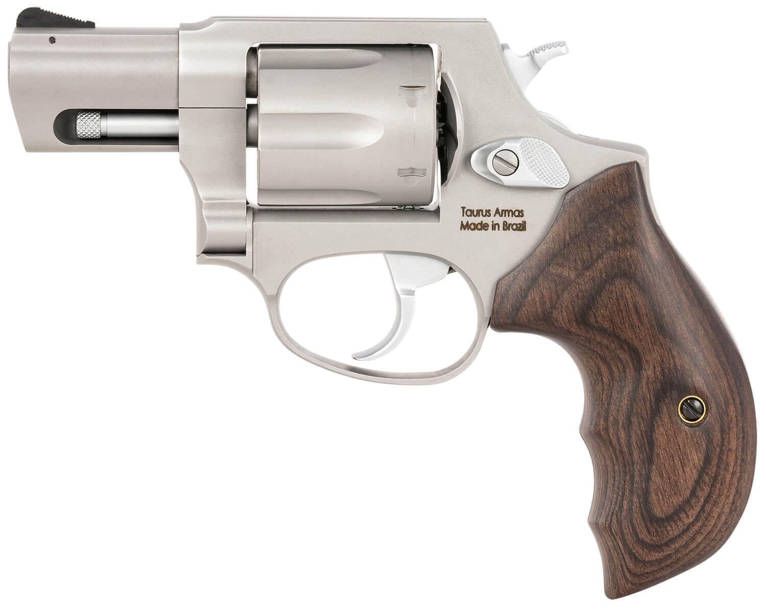Taurus 2856029SW 856 Defender 38 Special +P Caliber with 2" Barrel 6rd Capacity Cylinder Overall Matte Finish Stainless Steel & Walnut Grip - Image 2