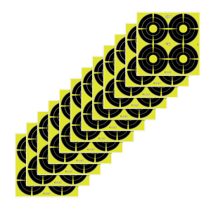 EZ-Aim 15218 Splash Reactive Target SPOT Paper Hanging 12" x 12" Black/Yellow 12 PK