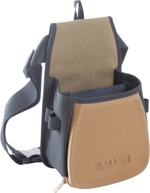Allen 8303 Eliminator Basic Double Compartment Shooting Bag Black w/Tan Accents Elastic Loops Side Pockets & Molded Components 7" x 4.75" x 12" Exterior Dimensions