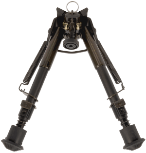 Allen 2207 Bozeman Rifle Bipod Black Aluminum w/Sling Swivel Stud Mount Rubber Feet & 6-9" Vertical Adjustment